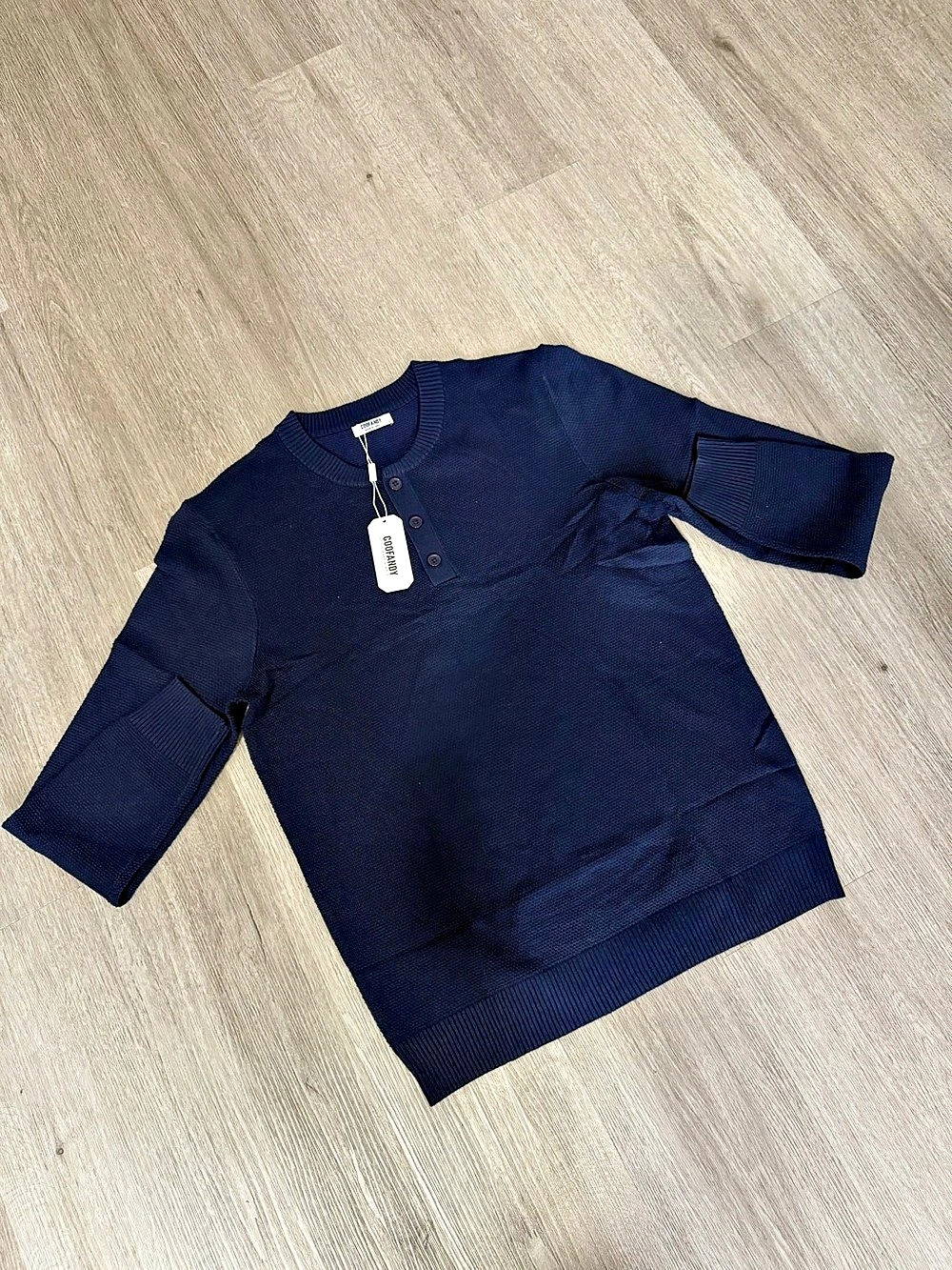 Goodfellow Men's Blue Knit Henley NWT